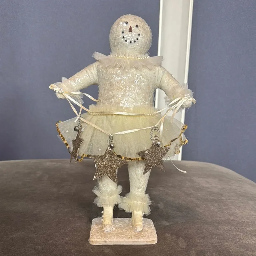 Bethany Lowe RARE Snowman Snow Woman Christmas Vintage Decoration Stars